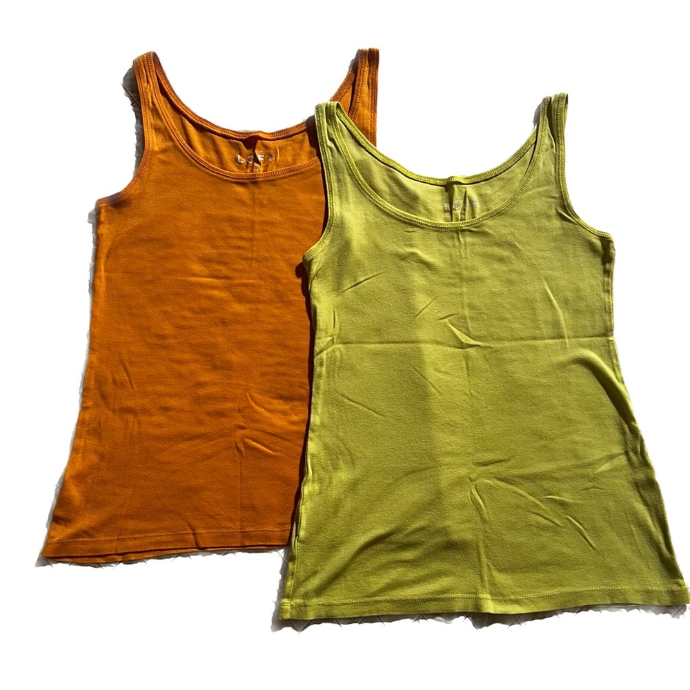 Bundle of LOFT yellow/orange tank tops - M